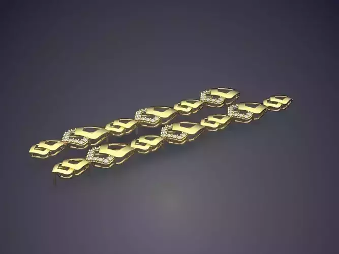 Gorgeous Chain-Shaped Diamond Bracelet