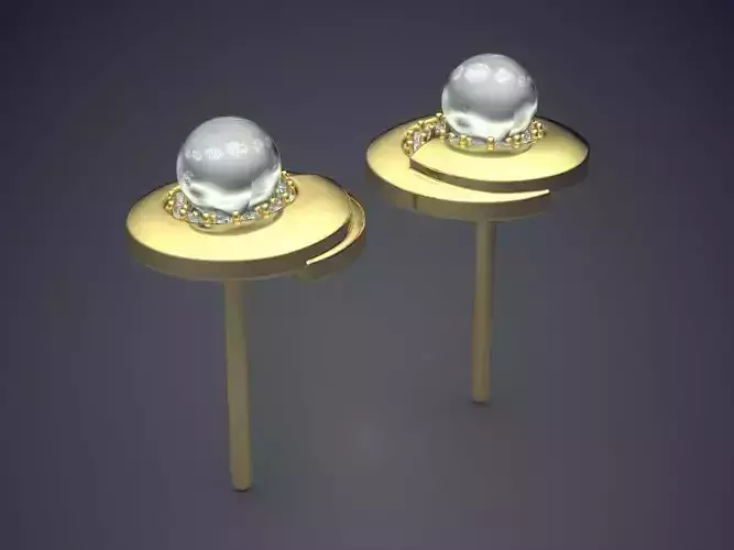 Classic Minimal Earrings With Diamonds