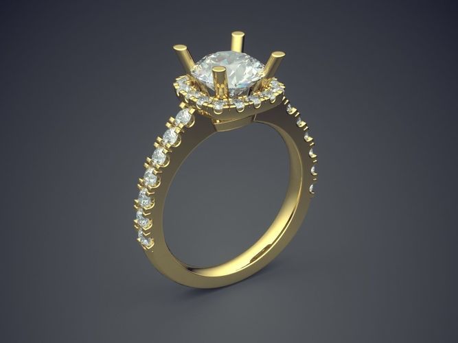 Elegant Classy Engagement Ring 3D print model