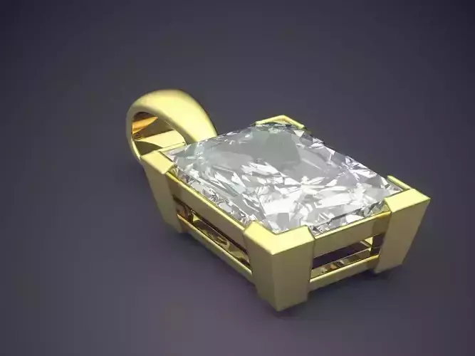 Square Shaped Diamond Pendants