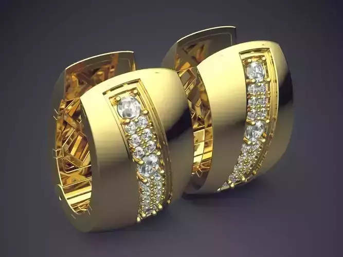 Thick Earrings 2299 3D print model