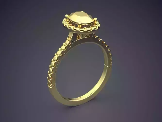 Beautiful Simple Detailed Ring with Diamonds