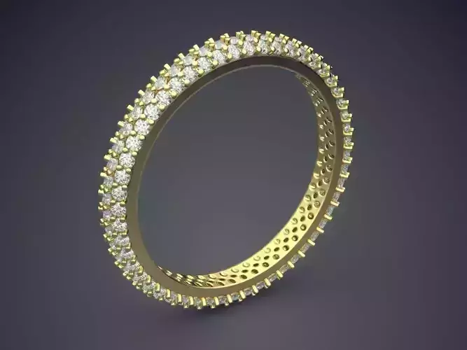 Engagement Ring With Diamonds on the Rim