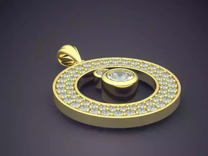 Pendant With Diamonds 2284 3D print model