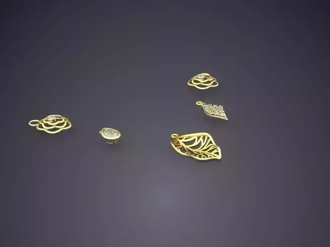 Tiny Pendants With Diamonds 2280 3D print model