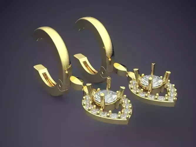 Vintage Classic Glamorous Diamond Earrings