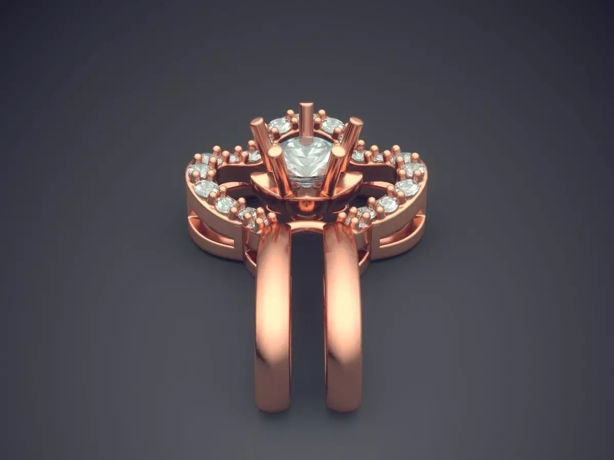 Unique Pendant With Diamonds 2261 3D print model_2