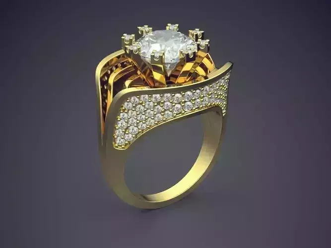 Luxurious Ring With Diamonds 2257