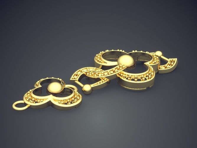 Unique Design Chained Flower-Detailed Pendant 3D print model