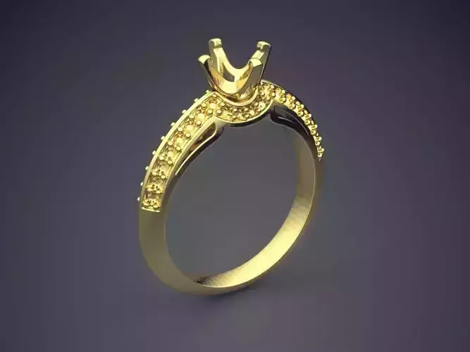 Pretty Feminine Engagement Ring