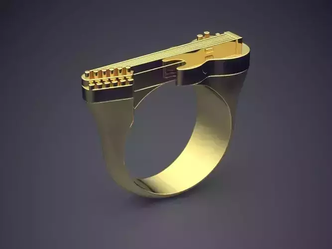 Guitar Shape Ring 2244