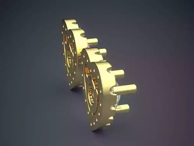 Heart Shape Earrings With Diamonds 2243