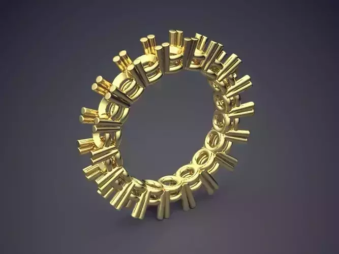 Impressive Classic Minimal Golden Engagement Ring