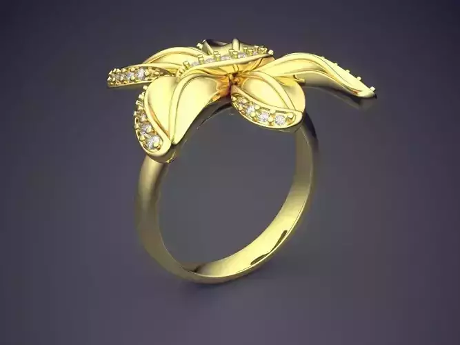 Beautiful Flower Detail Feminine Ring
