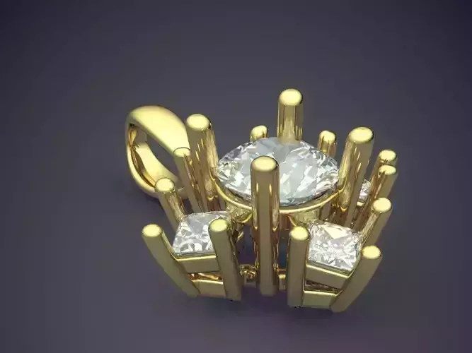Pendant With Diamonds 2223 3D print model