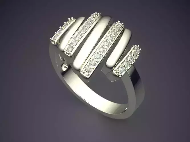 Unique Ring With Diamonds 2222
