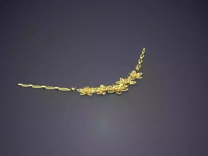 Feminine Flower Detailed Necklace