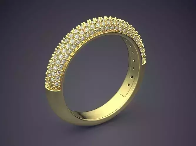 Ring With Tiny Diamonds 2218 3D print model