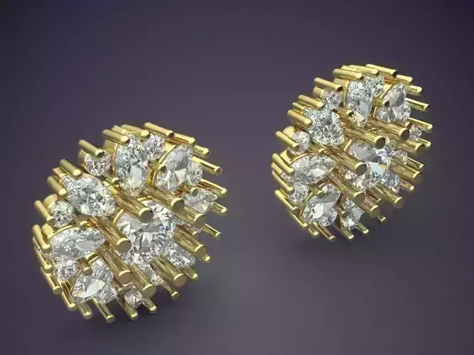 Detail Earrings With Diamonds 2215