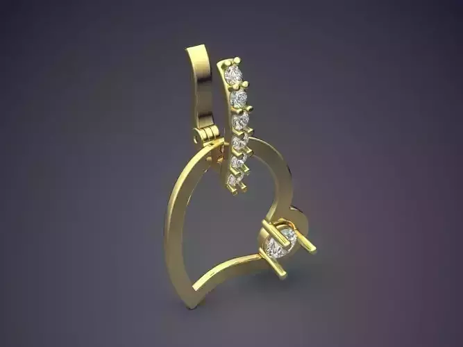 Pretty Girly Heart Shaped Pendant