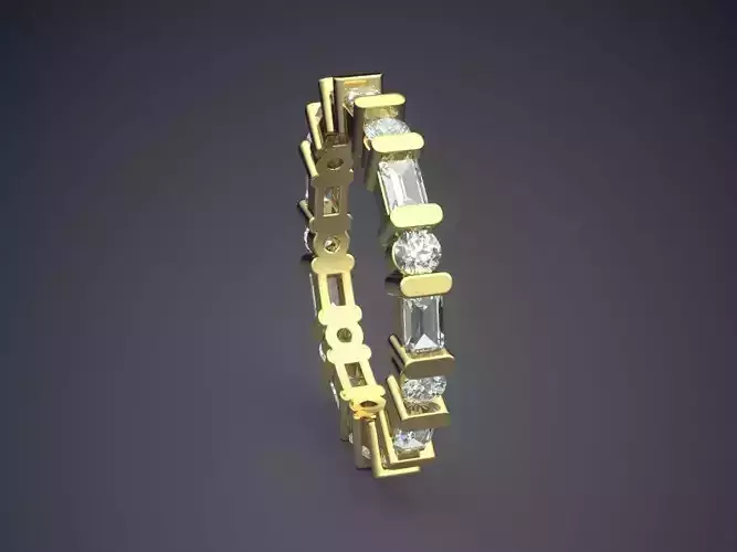 Unique Detail Ring With Diamonds 2211