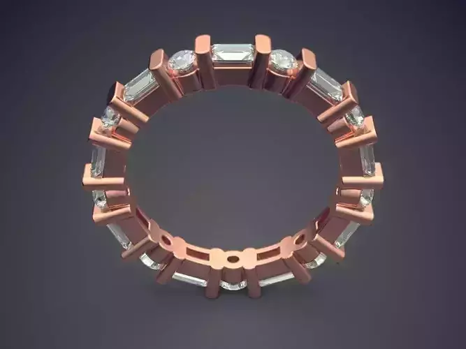 Unique Detail Ring With Diamonds 2211