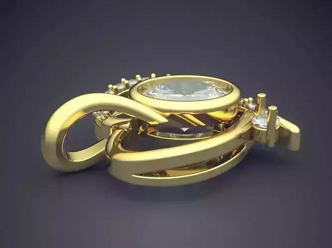 Unique Pendant With Diamonds 2210