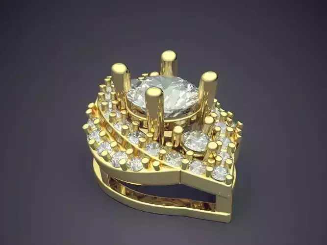 Elegant Feminine Diamond Pendant