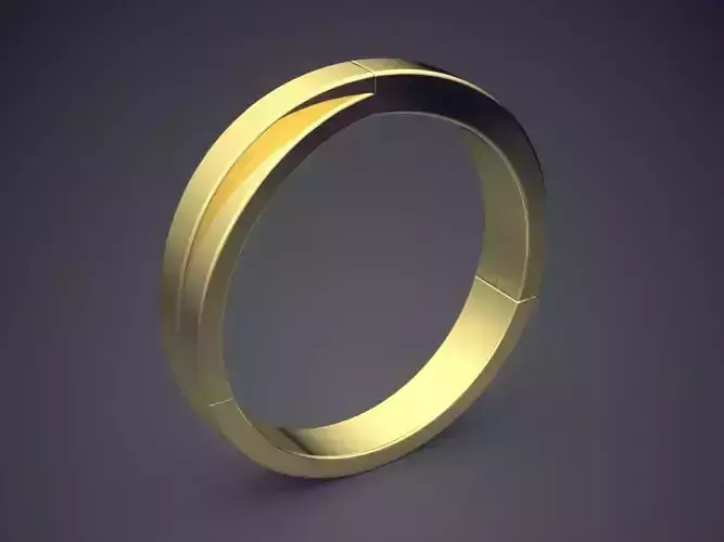 Simple Classic Textured and Layered Unisex Ring