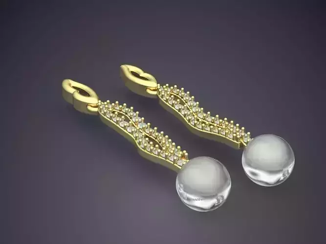 Luxurious Earrings 2203 3D print model