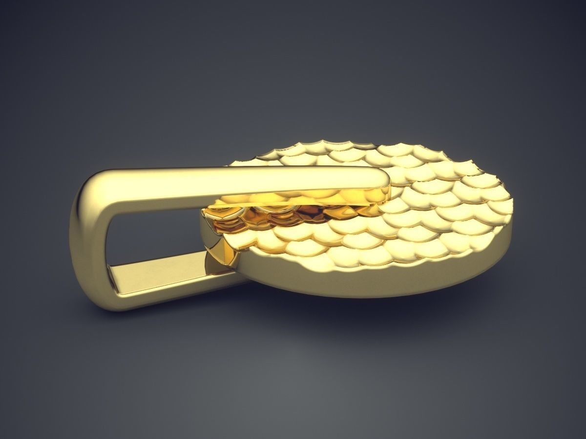 Interesting Round Textured Pendant 3D print model_3