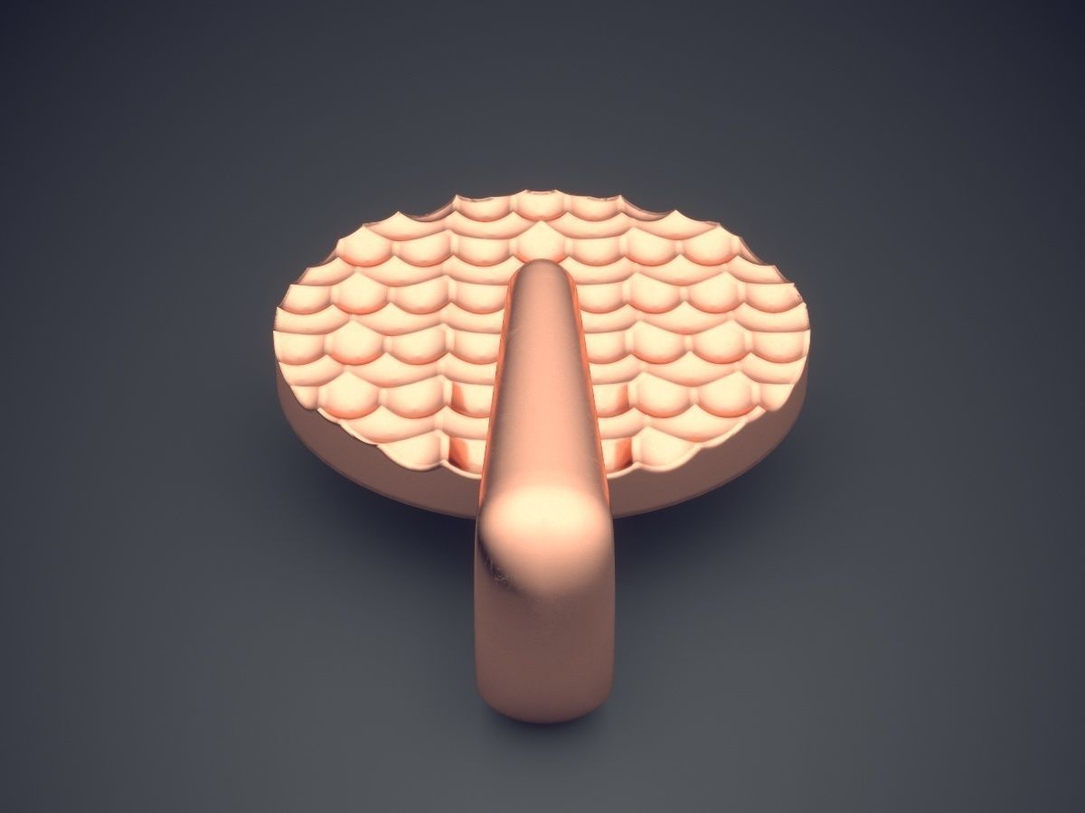 Interesting Round Textured Pendant 3D print model_2