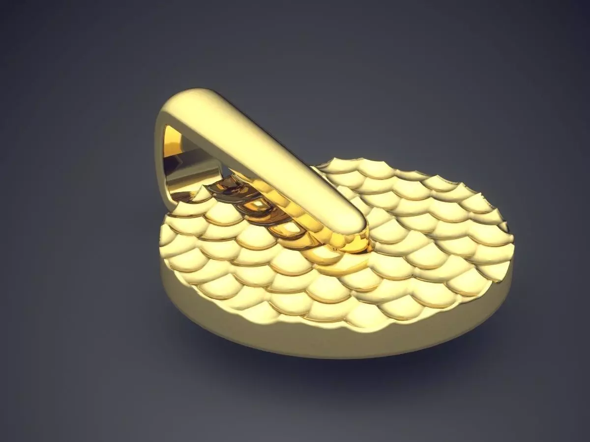 Interesting Round Textured Pendant 3D print model_0