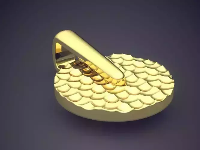 Interesting Round Textured Pendant