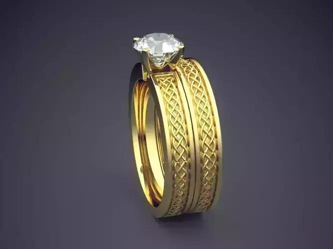 Luxurious Detail Ring With Diamond 2196