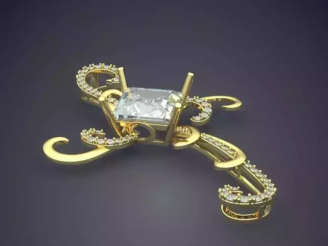 Beautiful Unique Design Cross Pendant with Diamonds