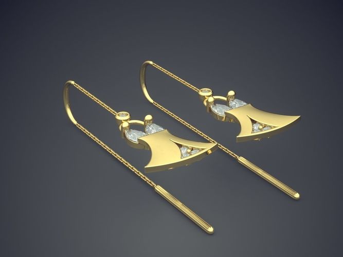 Girly Angel Earrings 3D print model
