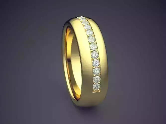 Thick Ring With Small Diamonds 2182