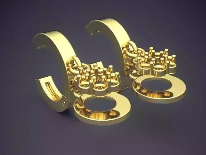 Detail Earrings 2168 3D print model