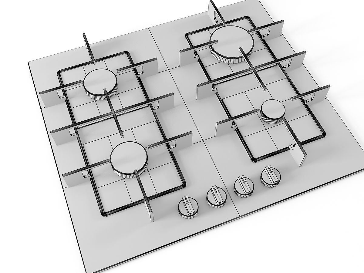Cooktop 07 3D model_12