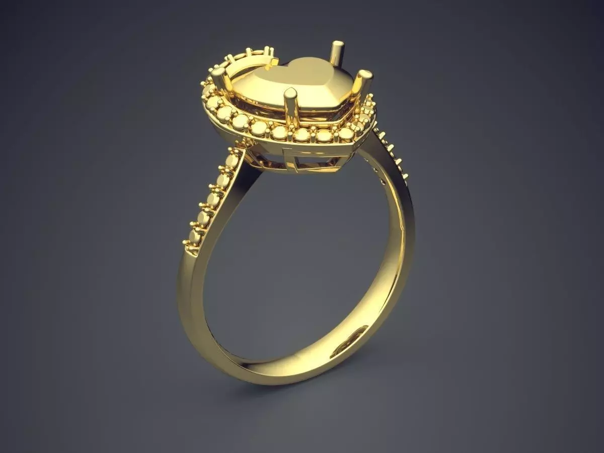 Lovely Heart Shaped Ring 3D print model