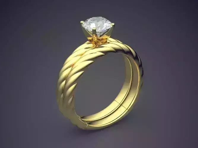 Magnificent Unique Swirled Engagement Ring With Diamonds
