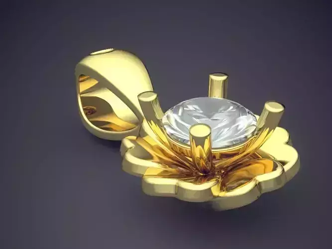 Flower Shape Pearl Pendant