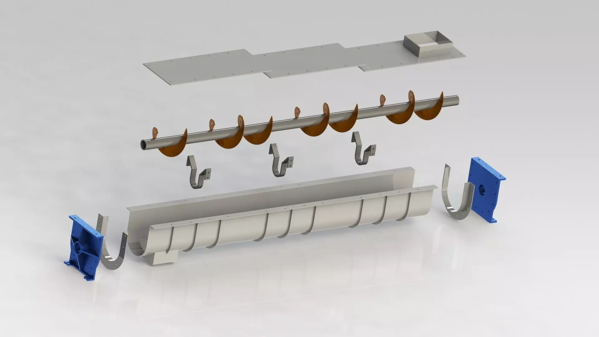 Protec 7-107 Screw conveyor Free 3D model_0