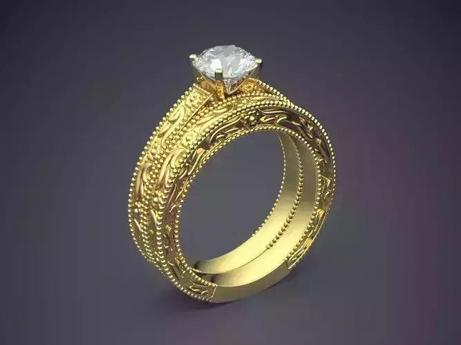 Luxurious Engagement Ring With Diamonds 2151