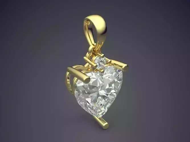 Beautiful Heart-Shaped Diamond Pendant