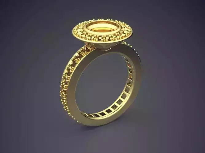 Elegant Dainty Golden Engagement Ring
