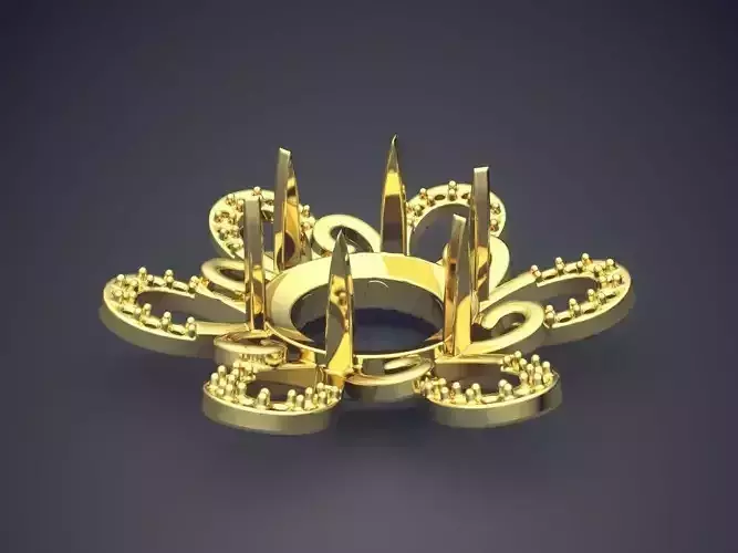 Pendant in a Flower Shape with Detailing 