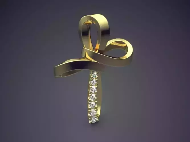 Unique Futuristic Cross Shape Pendant