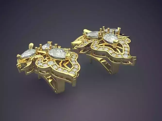 Gorgeous Detailed Nature Motif Earrings